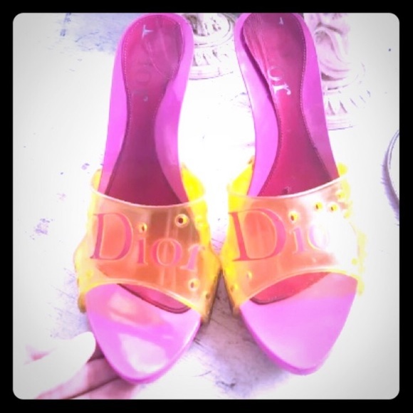 DIOR Vintage 90’s Logo High Heels - Picture 1 of 5